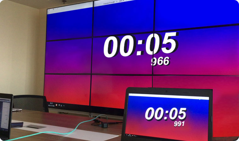 High image quality, low latency, multi-screen display